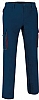 Pantalon Laboral Multibolsillos Thunder Valento - Color Azul Marino Orion - Rojo Loto