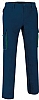 Pantalon Laboral Multibolsillos Thunder Valento - Color Azul Marino Orion - Verde Kelly