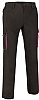 Pantalon Laboral Multibolsillos Thunder Valento - Color Negro - Rosa Magenta