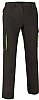 Pantalon Laboral Multibolsillos Thunder Valento - Color Negro - Verde Manzana