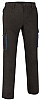 Pantalon Laboral Multibolsillos Thunder Valento - Color Negro - Azul Royal