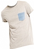 Camiseta Sublimacion Pocket Nath - Color Gris/Celeste