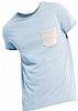 Camiseta Sublimacion Pocket Nath - Color Celeste/Gris