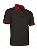 Polo Combi Valento - Color Negro/Rojo