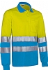 Polo Alta Visibilidad M/L Snake Valento - Color Amarillo Fluor/Azul Tropical
