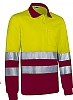 Polo Alta Visibilidad M/L Snake Valento - Color Amarillo Fluor/Granate Caoba