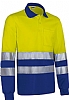 Polo Alta Visibilidad M/L Snake Valento - Color Amarillo Fluor/Azul Azulina