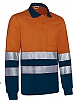 Polo Alta Visibilidad M/L Snake Valento - Color Naranja Fluor/Azul Marino Orion