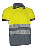 Polo Alta Visibilidad M/C Thurso Valento - Color Amarillo Fluor/Gris Cemento