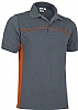 Polo de Trabajo M/C Thunder Valento - Color Gris Cemento / Naranja Fiesta
