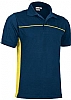 Polo de Trabajo M/C Thunder Valento - Color Azul Marino Orion / Amarillo Limn