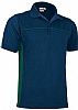 Polo de Trabajo M/C Thunder Valento - Color Azul Marino Orion / Verde Botella