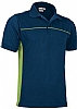 Polo de Trabajo M/C Thunder Valento - Color Azul Marino Orion / Verde Manzana