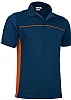 Polo de Trabajo M/C Thunder Valento - Color Azul Marino Orion / Naranja Fiesta