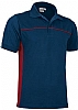 Polo de Trabajo M/C Thunder Valento - Color Azul Marino Orion / Rojo Loto