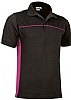 Polo de Trabajo M/C Thunder Valento - Color Negro / Rosa Magenta