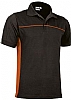 Polo de Trabajo M/C Thunder Valento - Color Negro / Naranja Fiesta