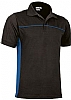 Polo de Trabajo M/C Thunder Valento - Color Negro / Azul Royal