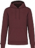 Sudadera Organica Capucha Heater Kariban - Color Wine Heather