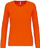 Camiseta Running Manga Larga Mujer Kariban - Color Naranja Fluor