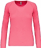 Camiseta Running Manga Larga Mujer Kariban - Color Rosa Fluor