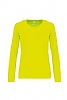 Camiseta Running Manga Larga Mujer Kariban - Color Amarillo Fluor