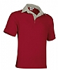 Polo Rugby Hombre Tackle Valento - Color Rojo Loto / Beige Arena