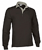 Polo Rugby Hombre Scrum Valento  - Color Negro / Beige Arena