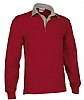 Polo Rugby Hombre Scrum Valento  - Color Rojo Loto / Beige Arena