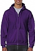 Sudadera Capucha Cremallera Heavy Blend Gildan - Color Purpura