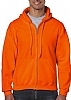 Sudadera Capucha Cremallera Heavy Blend Gildan - Color Naranja Fluor