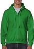 Sudadera Capucha Cremallera Heavy Blend Gildan - Color Verde Irish