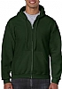 Sudadera Capucha Cremallera Heavy Blend Gildan - Color Verde Bosque