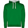 Sudadera Capucha Urban Infantil Roly - Color Verde Kelly / Blanco