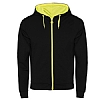 Sudadera Hombre Capucha Fuji Roly - Color Negro/Amarillo Flor