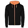 Sudadera Hombre Capucha Fuji Roly - Color Negro/Naranja Flor