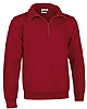 Sudadera Media Cremallera Wood Valento  - Color Rojo Loto