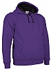 Sudadera Capucha Denzel Valento - Color Violeta Uva / Negro