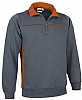 Sudadera Thunder Valento - Color Gris Cemento / Naranja Fiesta