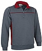 Sudadera Thunder Valento - Color Gris Cemento / Rojo Loto