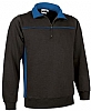 Sudadera Thunder Valento - Color Negro / Azul Royal