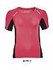 Camiseta Running Mujer Sydney Sols - Color Coral Neon