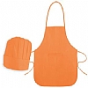 Set Delantal y Gorro Infantil Cocina Cifra - Color Naranja