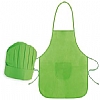 Set Delantal y Gorro Infantil Cocina Cifra - Color Pistacho