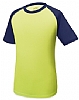 Camiseta Combinada University Cifra - Color Marino / Amarillo