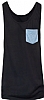 Camiseta Tirantes Tabu Pocket Nath - Color Negro/Celeste