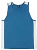 Camiseta Tirantes Running CROSSFIRE - Color Azul Turquesa / Blanco