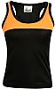Camiseta Tecnica Tirantes Mujer Armour Acqua Royal - Color Negro/ Naranja Fluor