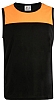 Camiseta Tecnica Sin Mangas Armour Acqua Royal - Color Negro/Naranja Fluor