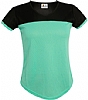 Camiseta Tecnica Pikas Mujer Acqua Royal - Color Verde Menta/Negro
